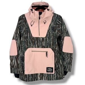 Airblaster Realtree APX Freedom Sz XS Pink Camo 10K Anorak Snowboard Jacket